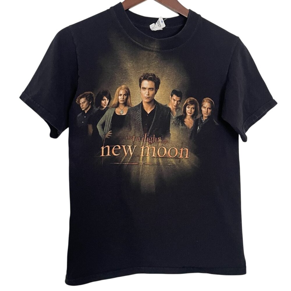 Vintage Y2K Twilight New Moon T Shirt Small S Black Movie Promo